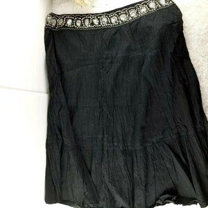 NY Collection black twist maxi gypsie skirt SZ 2X